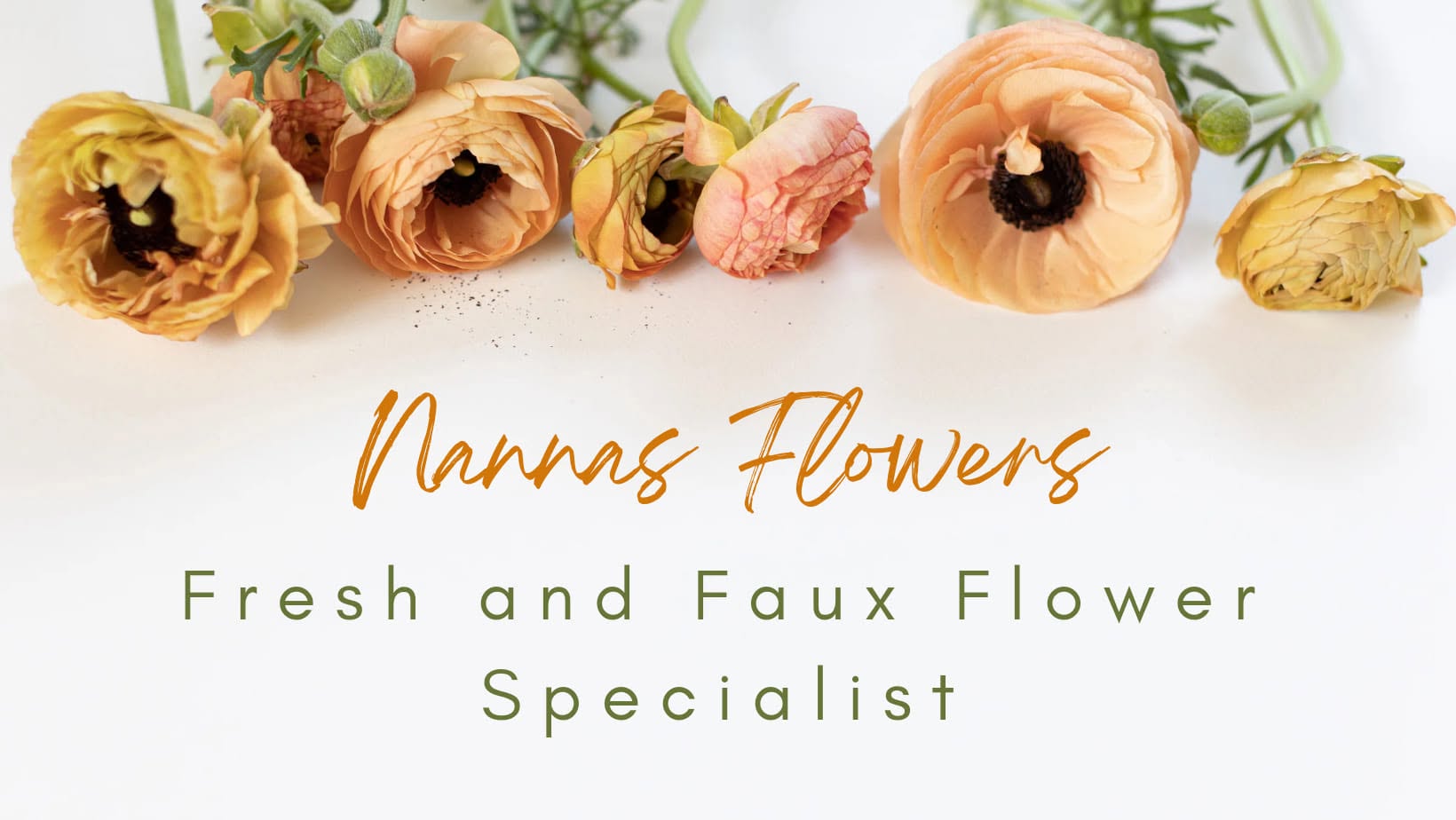 Dried flowers in peach and yellow