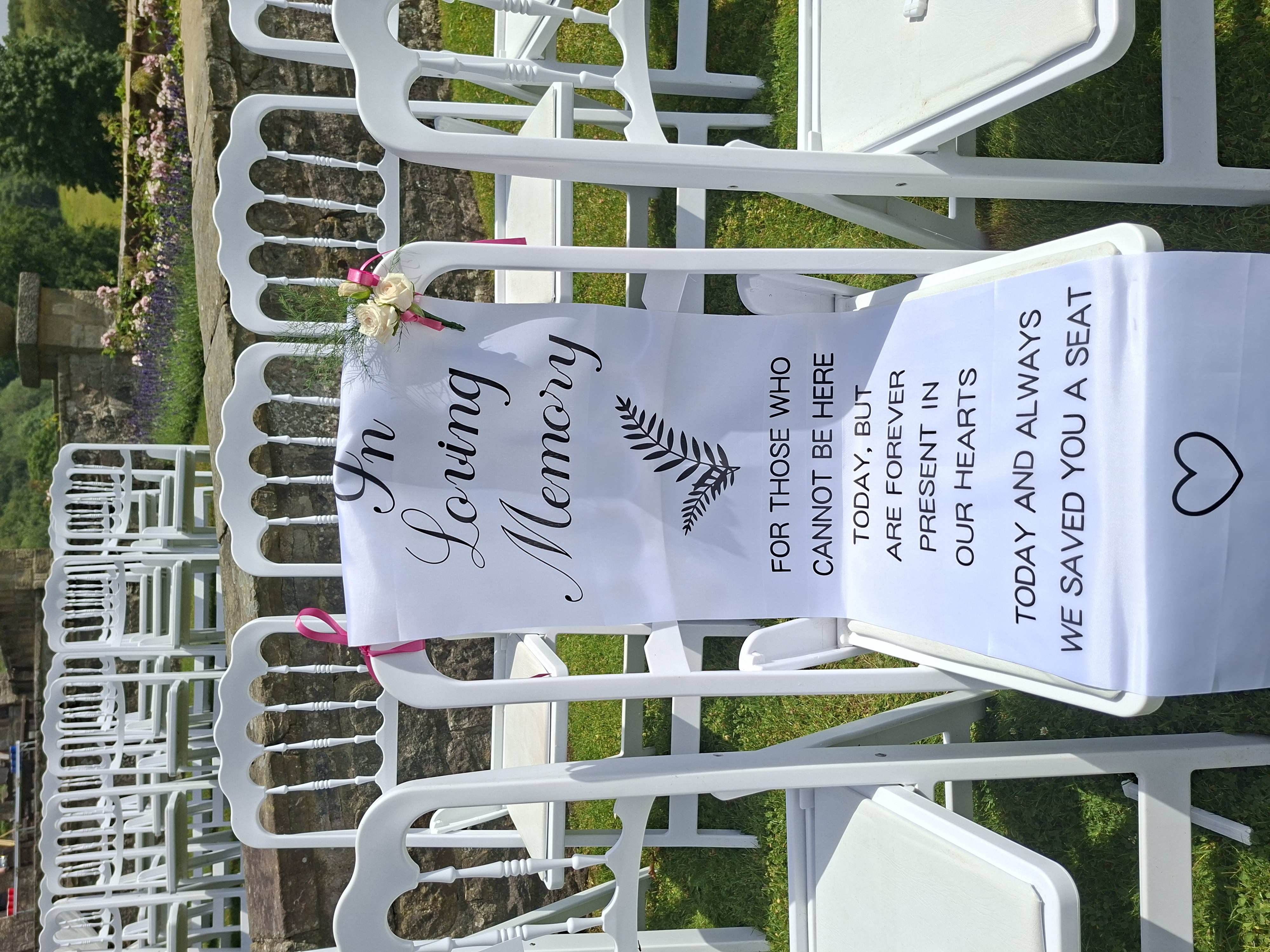 In loving memory ceremony chair
